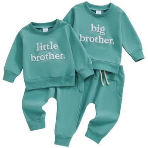 Big & Little Brother Embroidered Jogger Outfits - PREORDER