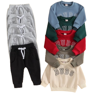 BUBS Embroidered Jogger Outfits (5 Colors) - PREORDER