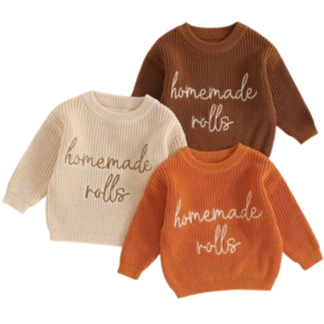 Homemade Rolls Knit Sweaters (3 Colors) - PREORDER