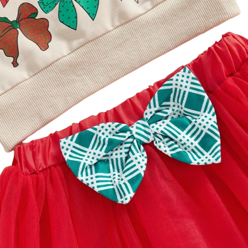 Oh My Christmas Bows Tutu Skirt Outfit - PREORDER