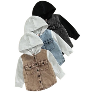 Denim Hooded Flannels (3 Colors) - PREORDER