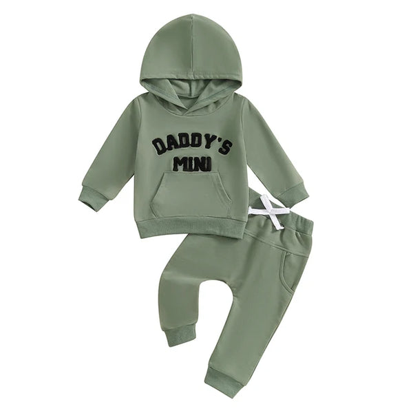 Daddys Mini Hoodie Jogger Outfits (4 Colors) - PREORDER