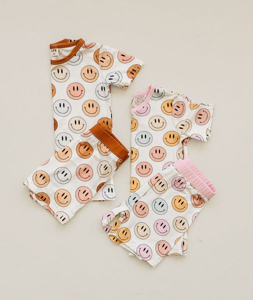 Smiley Bamboo Top & Shorts Set | Copper - PREORDER