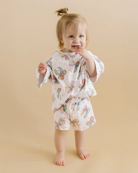Top & Shorts Set | Happy Bows - PREORDER