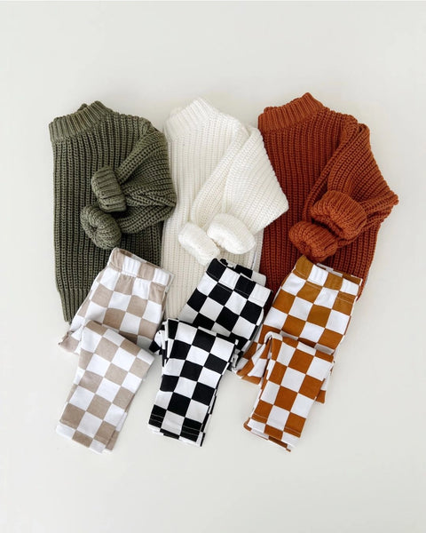 Checkered Leggings | Black - PREORDER