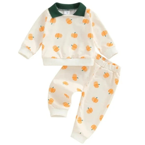 Little Pumpkins Collar Jogger Outfit - PREORDER