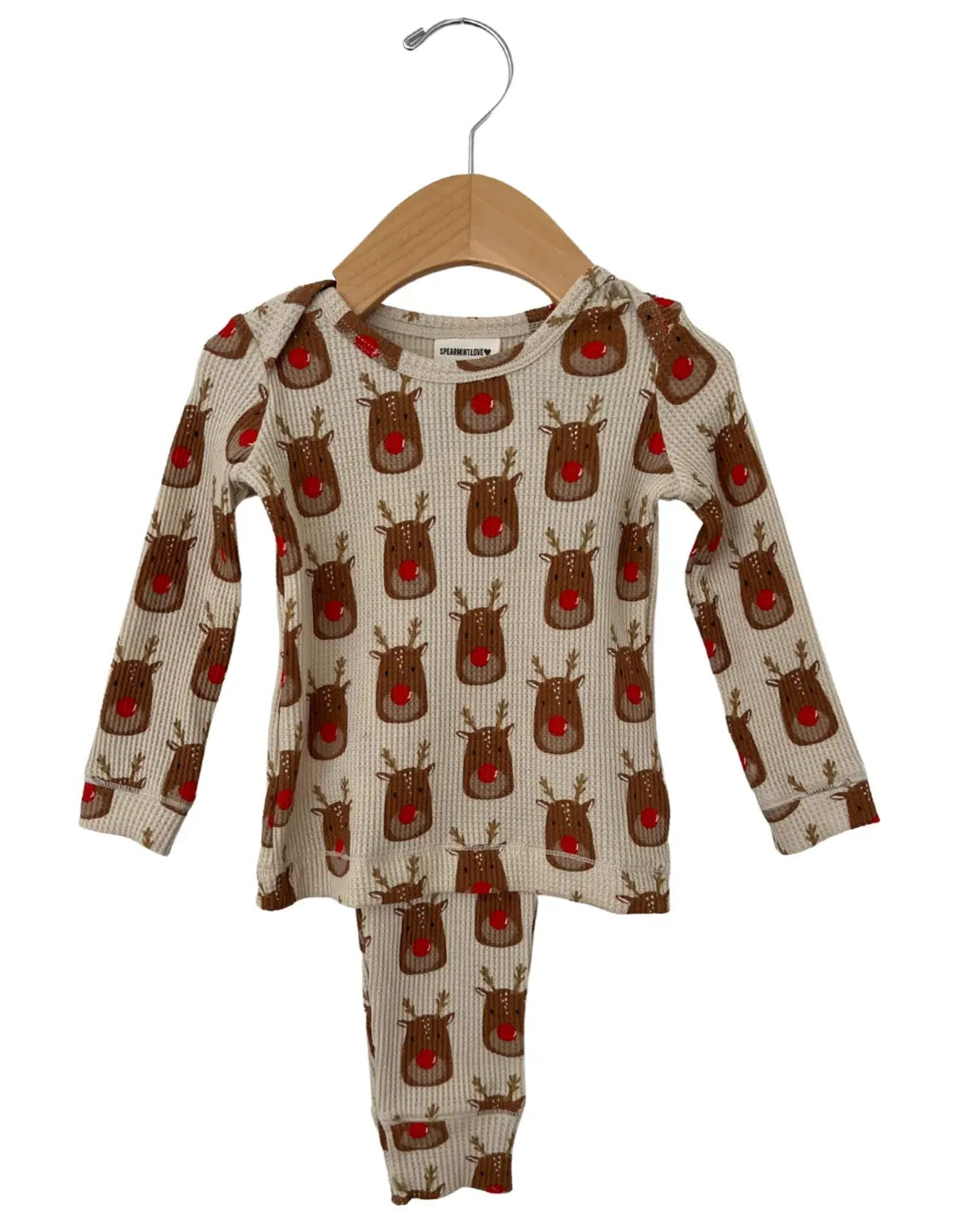 Waffle Top & Pants Set | Reindeer - PREORDER