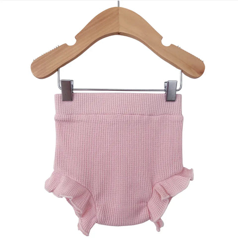 Waffle Ruffle Bloomer | Blush - PREORDER