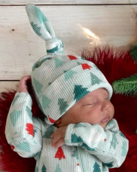 Waffle Knot Beanie | Festive Firs - PREORDER