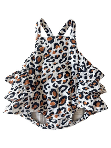 Ruffle Romper | Leopard - PREORDER