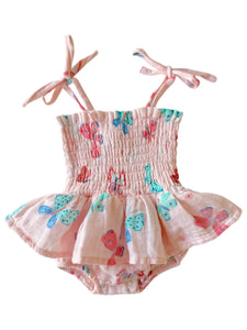 Bubble w/ Skirt Romper | Whimsical Butterflies - PREORDER