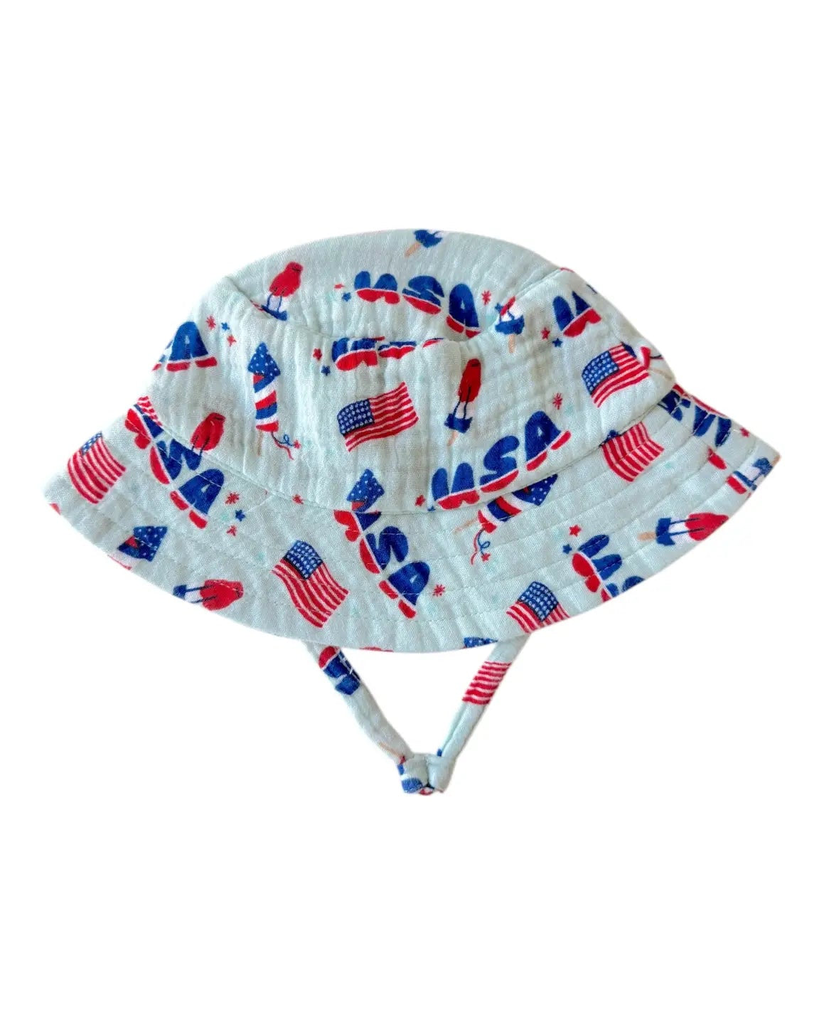 4th of July Wide Brim Sunhat | Blue - PREORDER