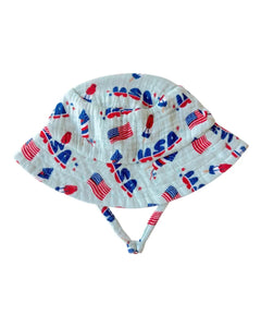 4th of July Wide Brim Sunhat | Blue - PREORDER