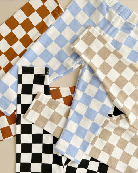 Checkered Leggings | Blue - PREORDER