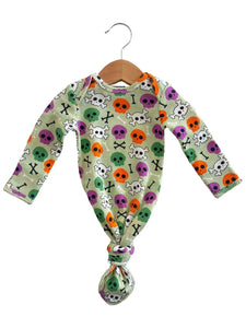 Waffle Gown | Green Candy Skulls - PREORDER