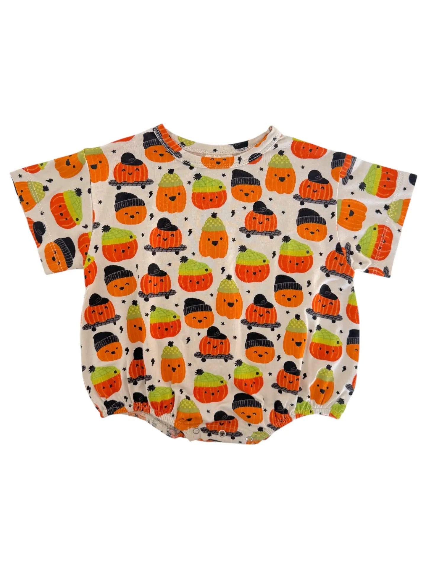 T-Shirt Bubble Romper | Pumpkin Buds - PREORDER