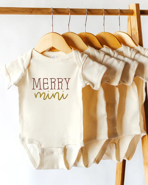 Cotton Bodysuit or Tee | Merry Mama/Mini - PREORDER
