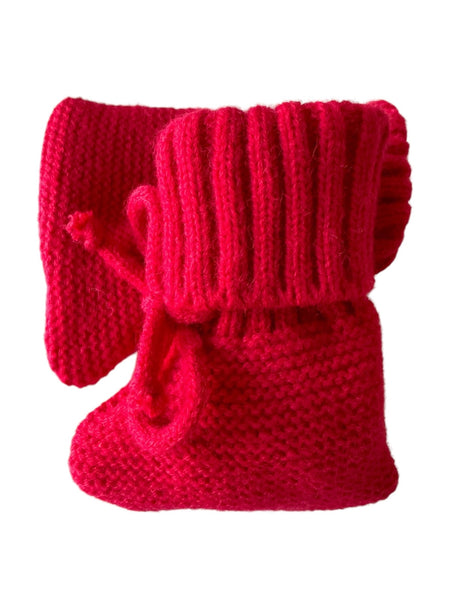 Knit Booties | Red - PREORDER