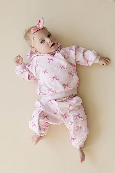Cargo Jogger Set | Pink Bows - PREORDER