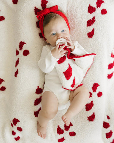 Plush Baby Blanket | Candy Cane - PREORDER