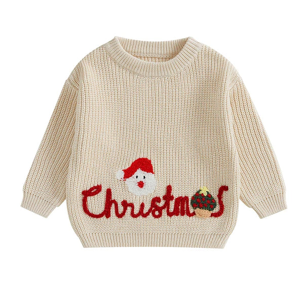 Christmas Plant & Santa Knit Sweaters (3 Colors) - PREORDER