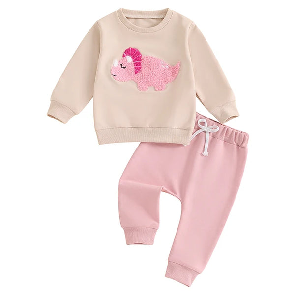 Girly Dinosaurs Jogger Outfits (2 Styles) - PREORDER