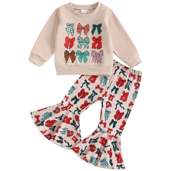 Oh My Christmas Bows Bells Outfit - PREORDER