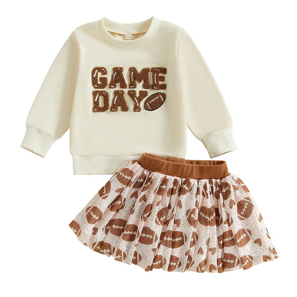 Game Day Footballs Tutu Skirt Outfit - PREORDER