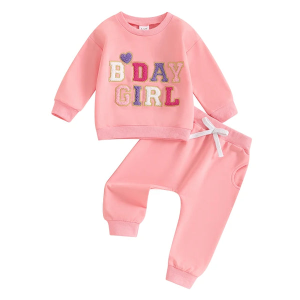 BDAY Girl Jogger Outfits (2 Colors) - PREORDER