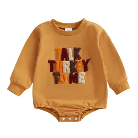 Talk Turkey to Me Romper - PREORDER