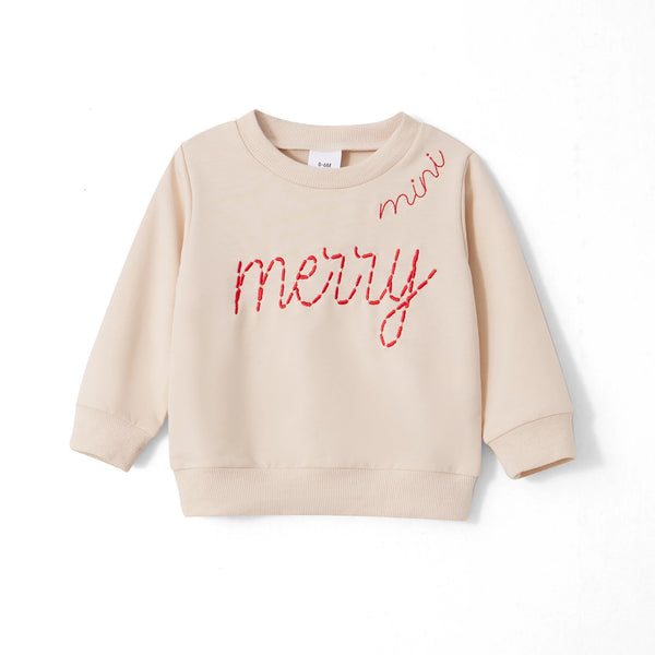 MERRY Mama & Mini Embroidered Matching Pullovers - PREORDER