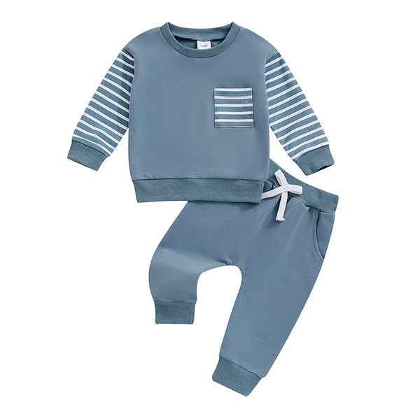 Solid Striped Jogger Outfits (4 Colors) - PREORDER