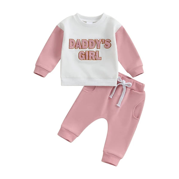 Daddys Girl Two Tone Jogger Outfits (2 Colors) - PREORDER