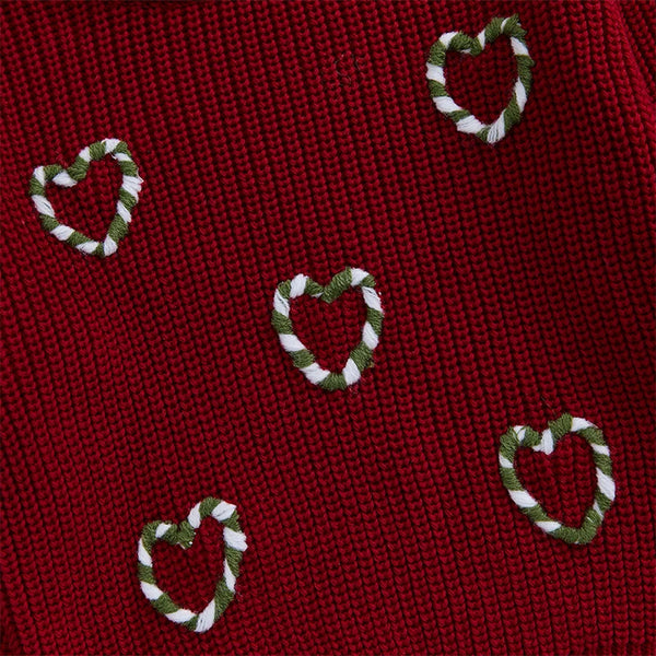 Candy Cane Hearts Knit Sweaters (4 Colors) - PREORDER