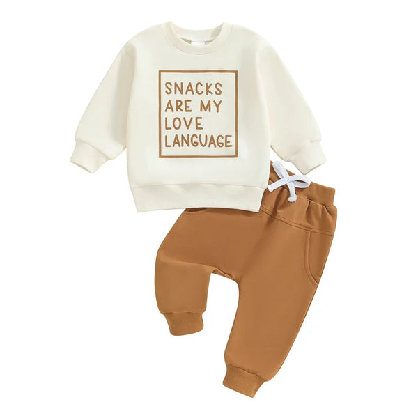 Snacks are my Love Language Jogger Outfits (2 Colors) - PREORDER