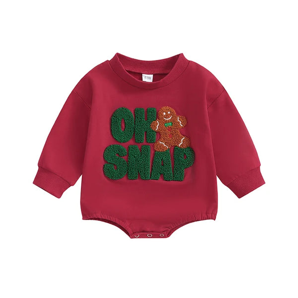 Oh Snap Gingerbread Rompers & Pullovers (3 Colors) - PREORDER