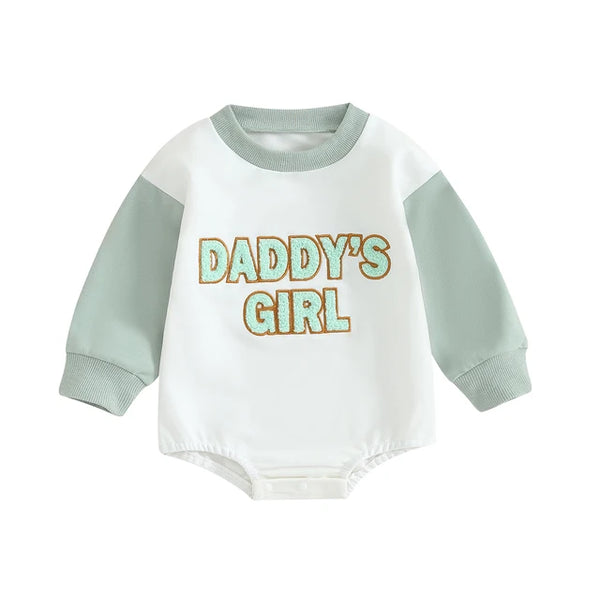 Daddys Girl Two Tone Rompers (5 Colors) - PREORDER