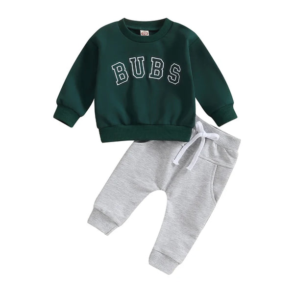 BUBS Embroidered Jogger Outfits (5 Colors) - PREORDER