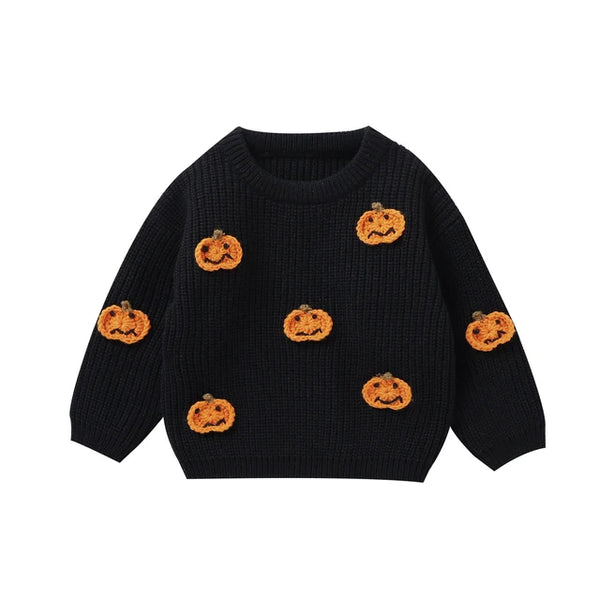 Spooky Pumpkins Knit Sweaters (3 Colors) - PREORDER