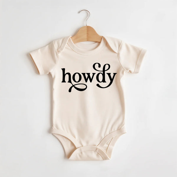 Cotton Bodysuit or Tee | Howdy - PREORDER