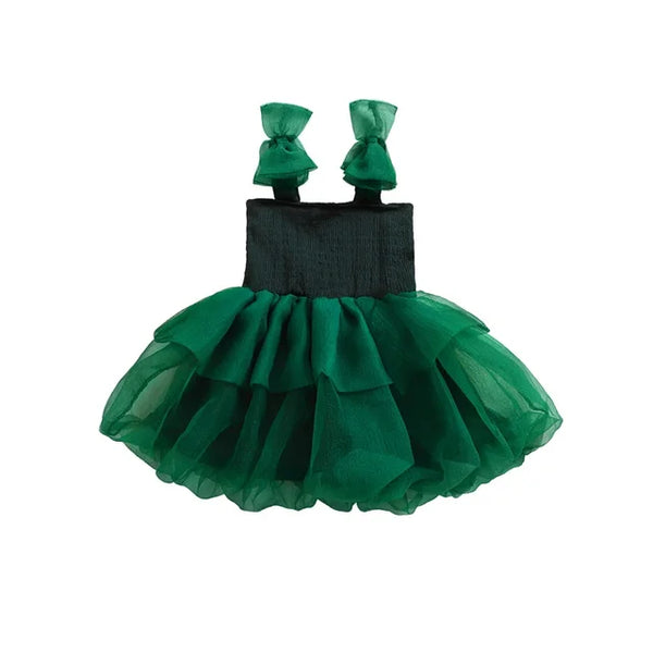 Christmas Bow Ruffles Tutu Dresses (3 Colors) - PREORDER