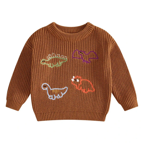 Dino RAWR Knit Sweaters (3 Colors) - PREORDER