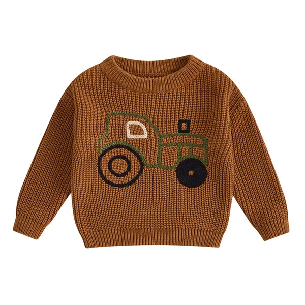 Big Green Tractor Knit Sweaters (2 Colors) - PREORDER