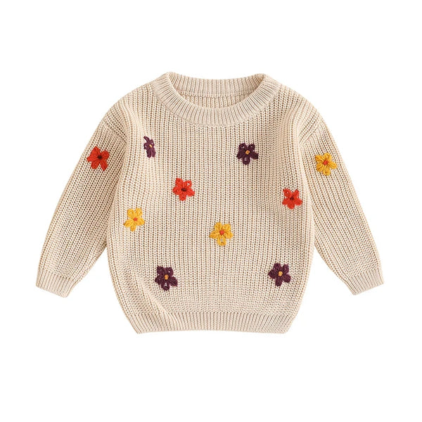 Fall Daisies Knit Sweaters (5 Colors) - PREORDER