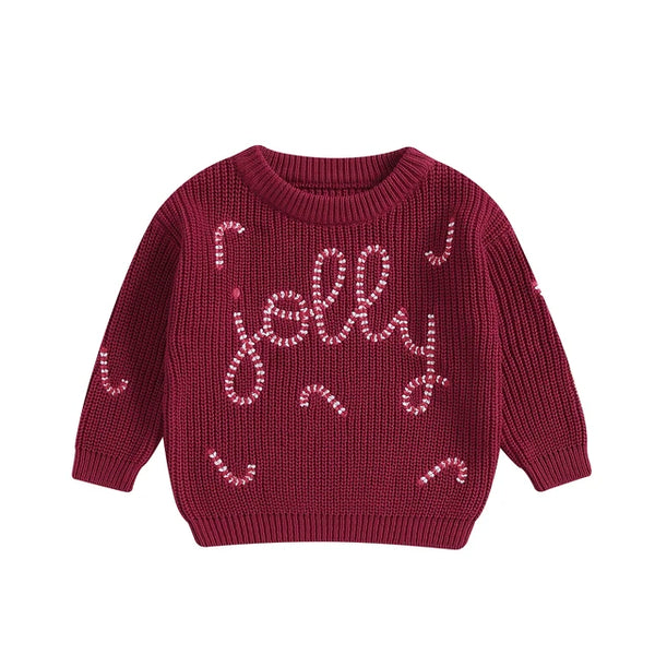 Jolly Candy Canes Knit Sweaters (3 Colors) - PREORDER