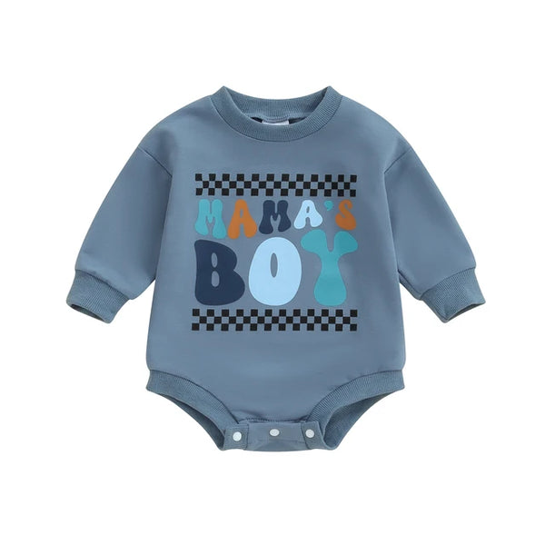 Mamas Boy Checkered Rompers (2 Colors) - PREORDER