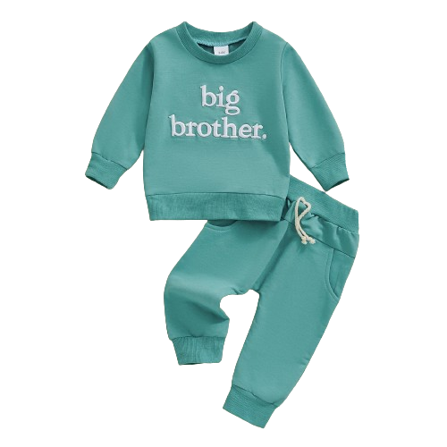 Big & Little Brother Embroidered Jogger Outfits - PREORDER