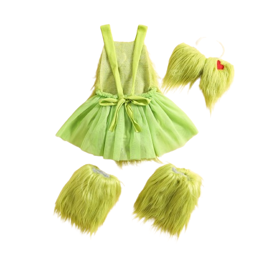 Grinch Costume Romper & Headband - PREORDER