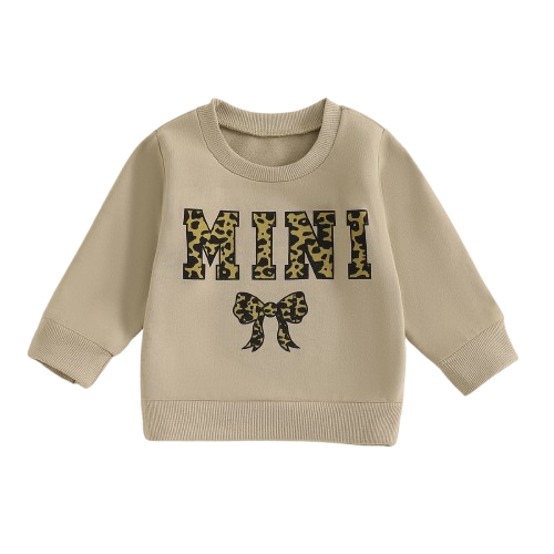 Perfect Bow Leopard Mama & Mini Matching Pullovers - PREORDER