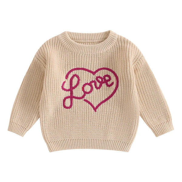 Love Heart Knit Sweaters (4 Colors) - PREORDER